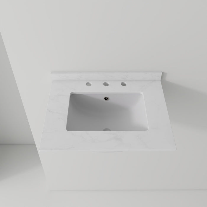 Basin Sink, 0.6" Ultra Thin Profile, Triple Faucet Holes, Sink Only