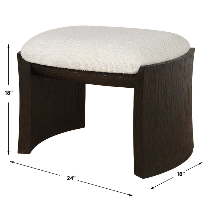 Port - Small Bench - Walnut / White