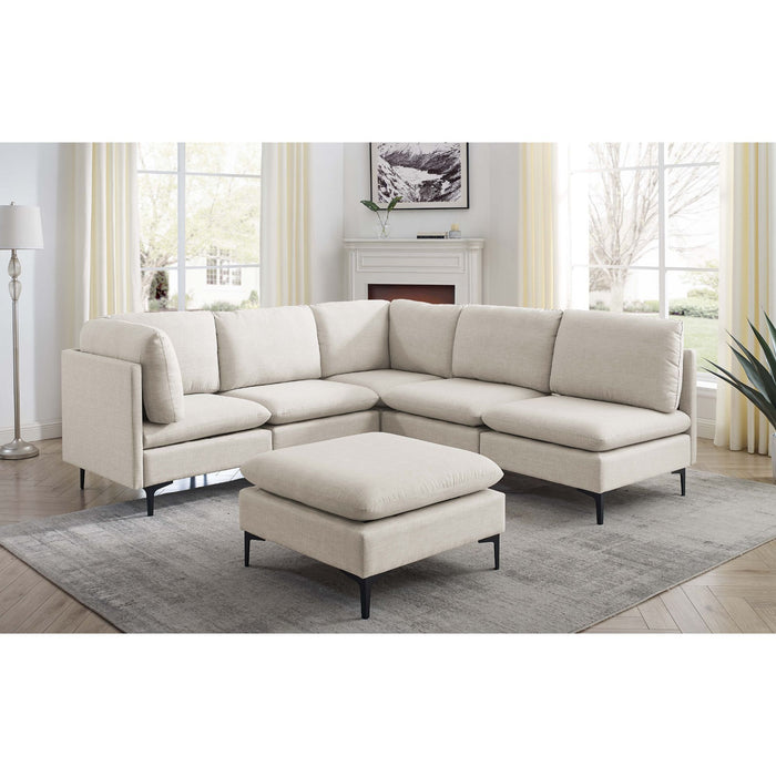 Upholstered Modular Sectional & Tall Legs