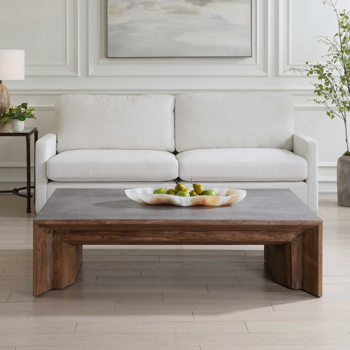 Vail - Elm Coffee Table - Dark Brown