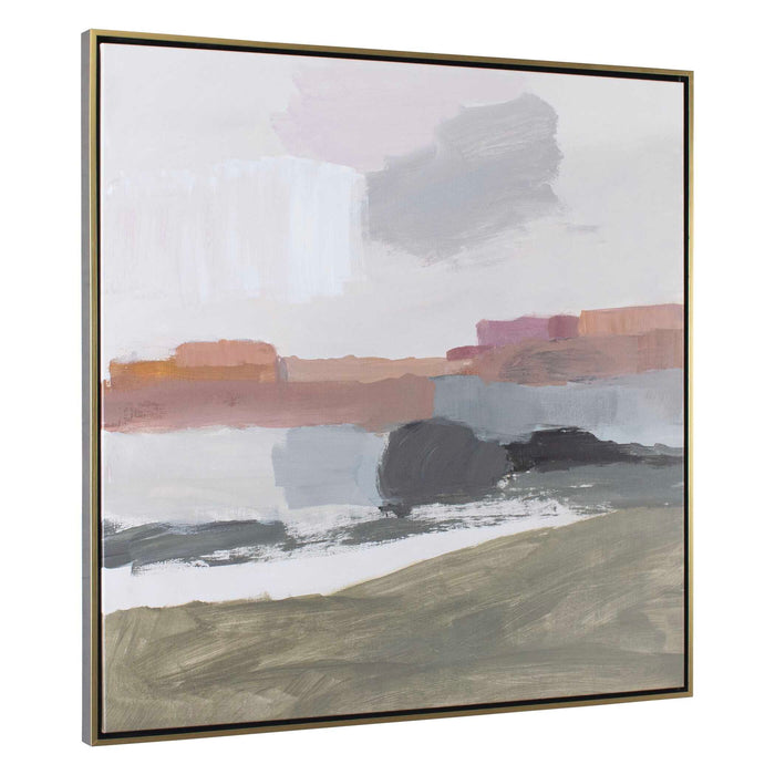 Westward - Framed Landscape Art - Black / Gold / Gray / Green / Orange / Purple / Red / White