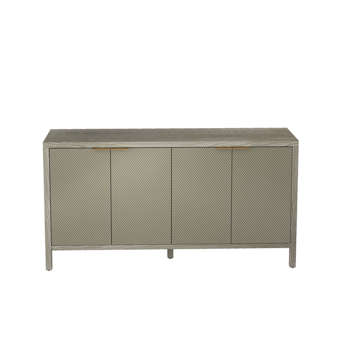 Buffet Cabinet With 4 Doors, Storage Sideboard For Living Room, Dining Room - Champagne