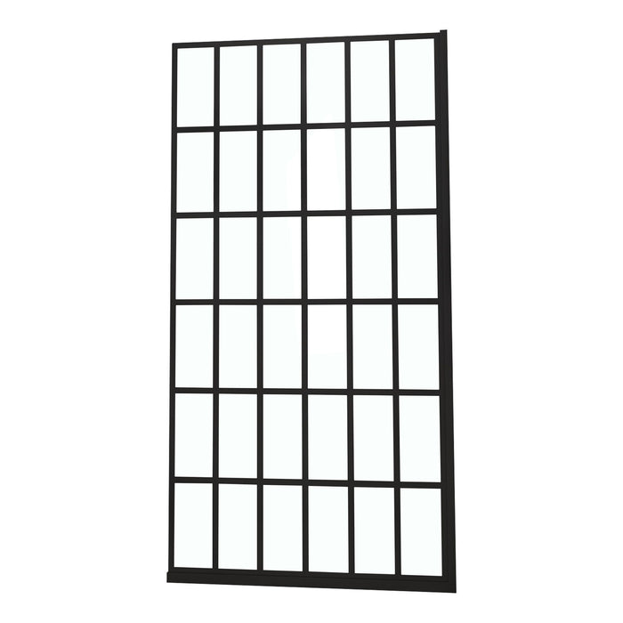 Frameless Fixed Shower Door, Open Entry Design