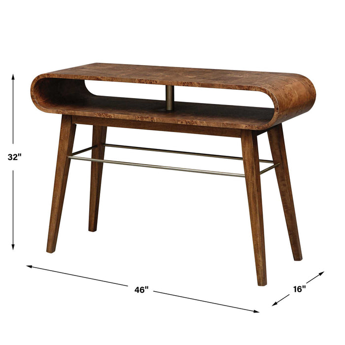 Ledger - Mid-Century Console Table - Woodtone