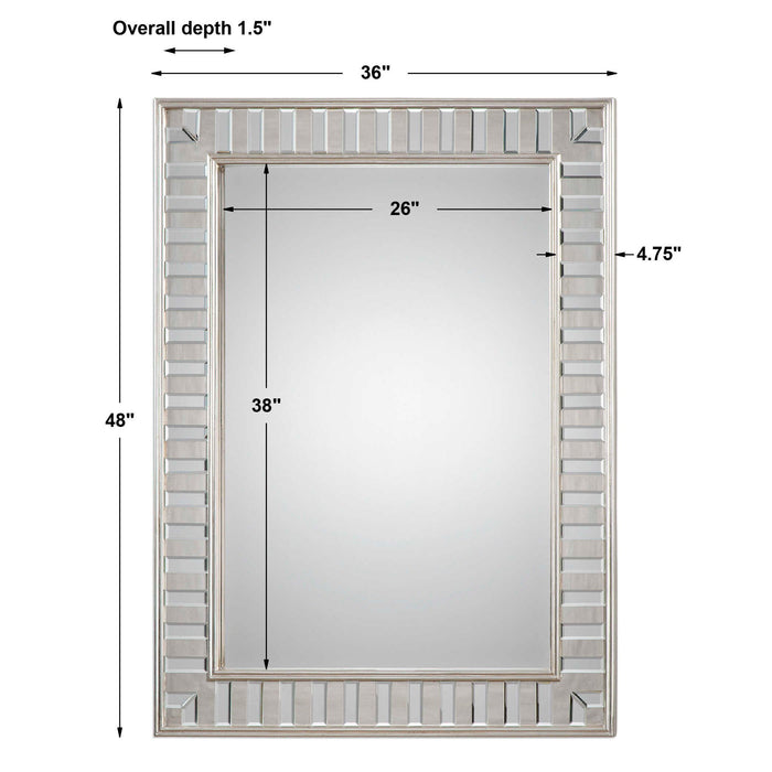 Lanester - Leaf Mirror - Silver