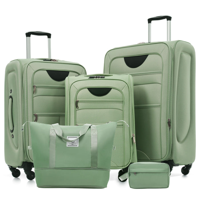 Softside Luggage Expandable Set With Duffel Bag Upright Spinner