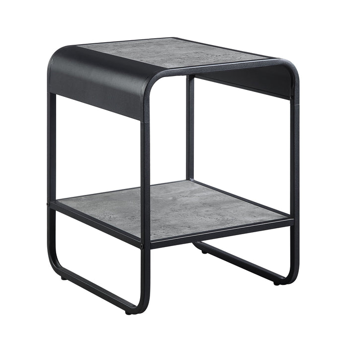 Raziela - End Table With Storage - Black / Gray