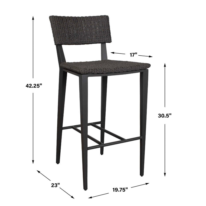 Calbas - Outdoor Bar Stool - Java Black