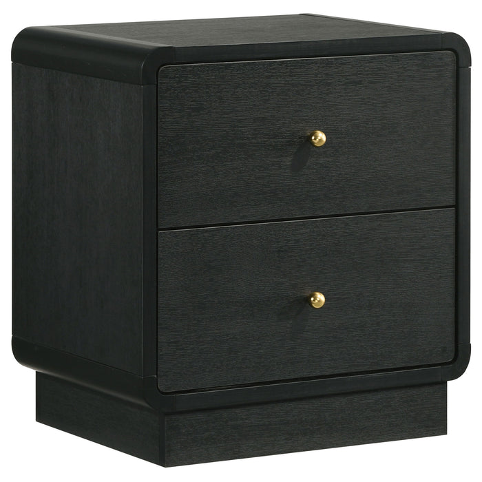 Burton - 2 Drawer Nightstand - Black