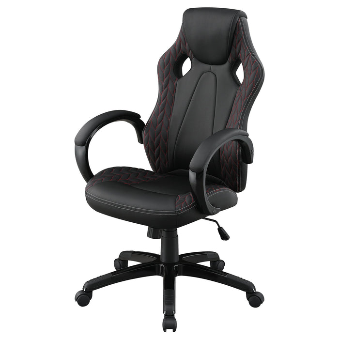 Norset - Upholstered Adjustable Home Office Desk Chair - Black