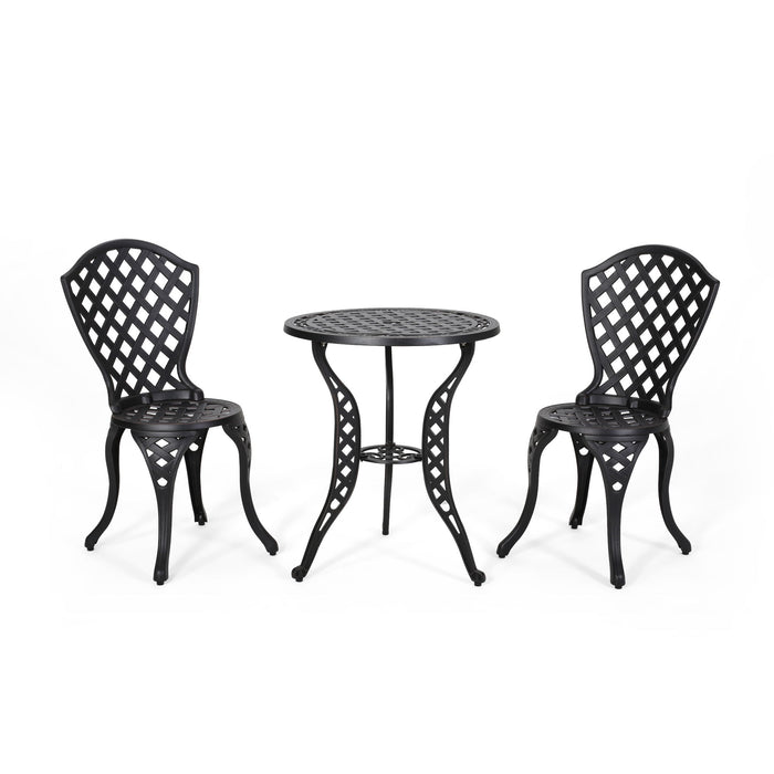 Bono Metal Bistro Set - Black