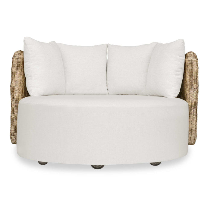Sunset - Outdoor Round Swivel Day Bed - White