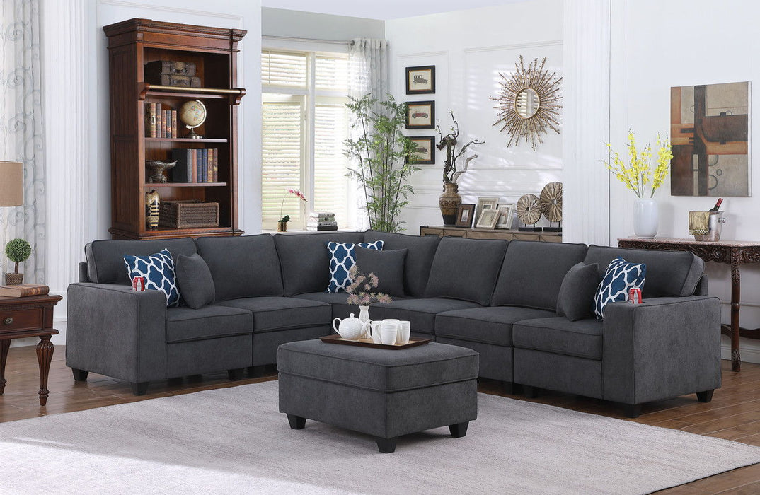 Cooper - Sectional Sofa With Ottoman And Cupholder