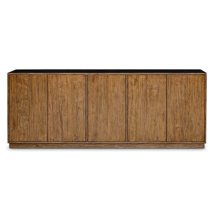 Kelvin - 5 Door Wood Media Console - Light Brown