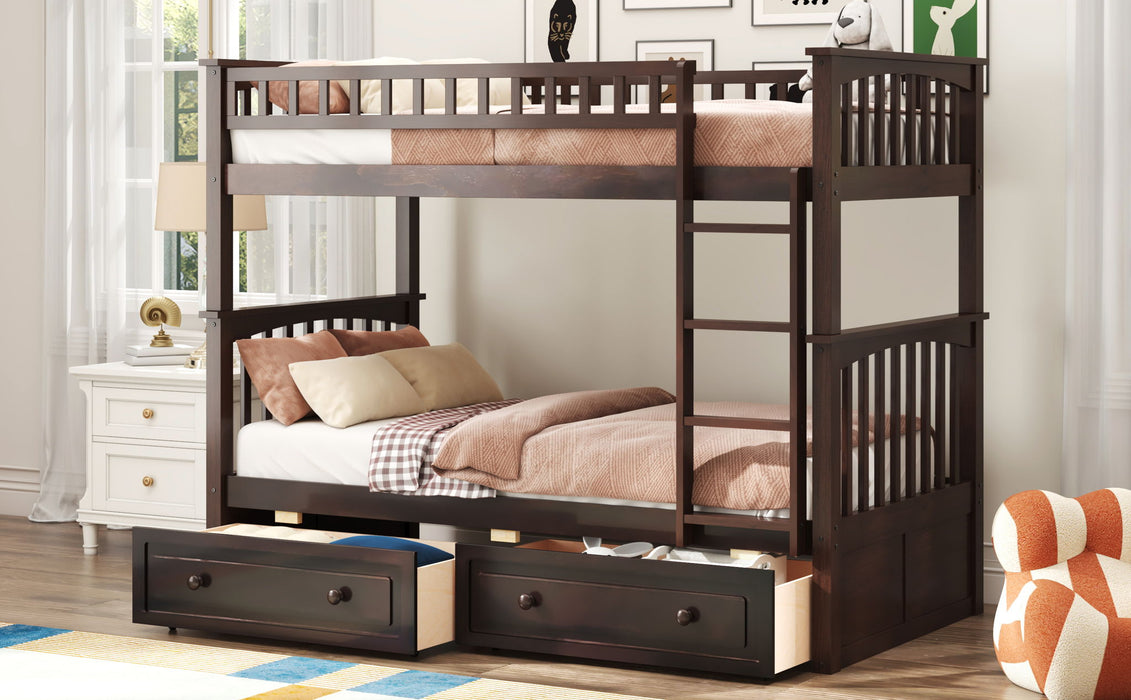 Bunk Bed With Drawers, Convertible Design