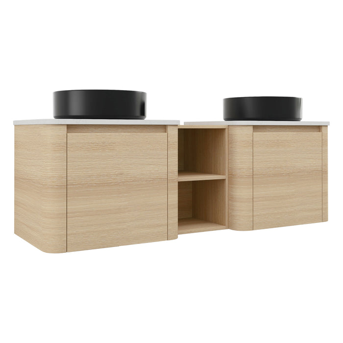 Mounted Bathroom Vanity With Art Sink, 1 Storage Shelf, Soft Close Door