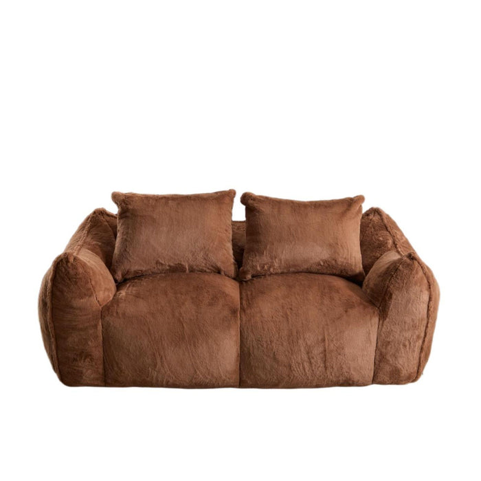 Giant Bean Bag Couch, Ultra Soft Fluffy Loveseat For Living Room