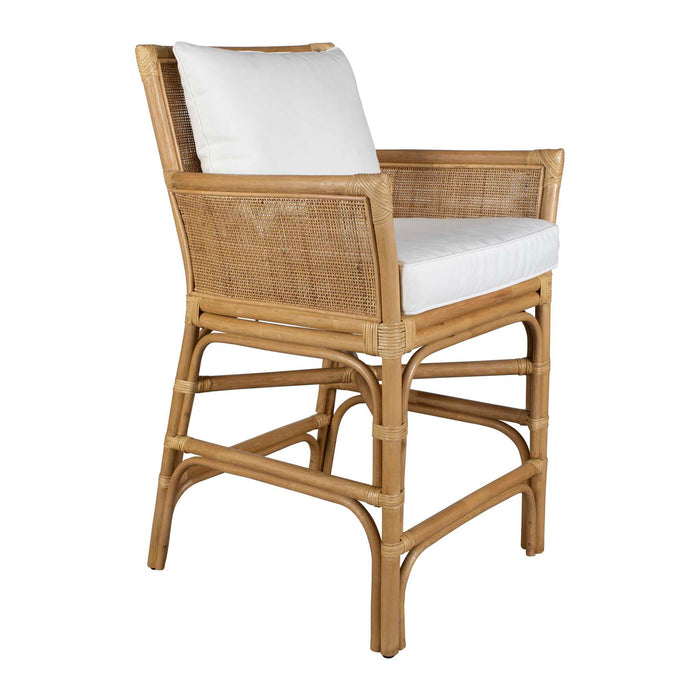 Pacific - Rattan Counter Stool - Brown / White