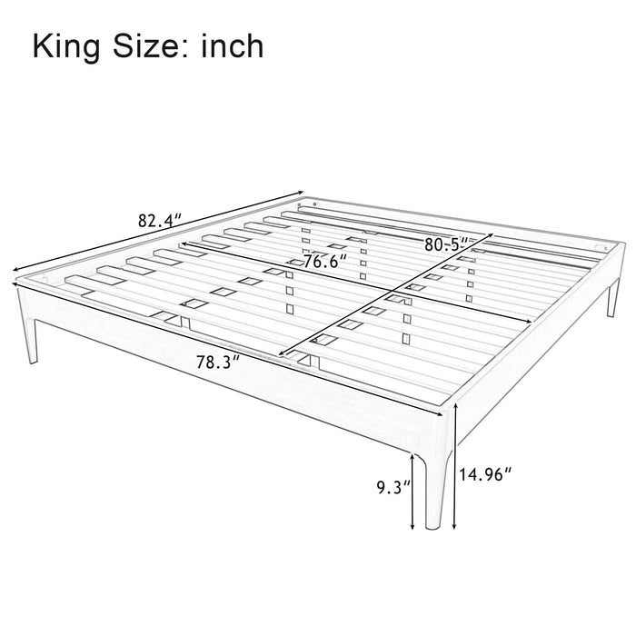 Modern Minimalist Style Platform Bed