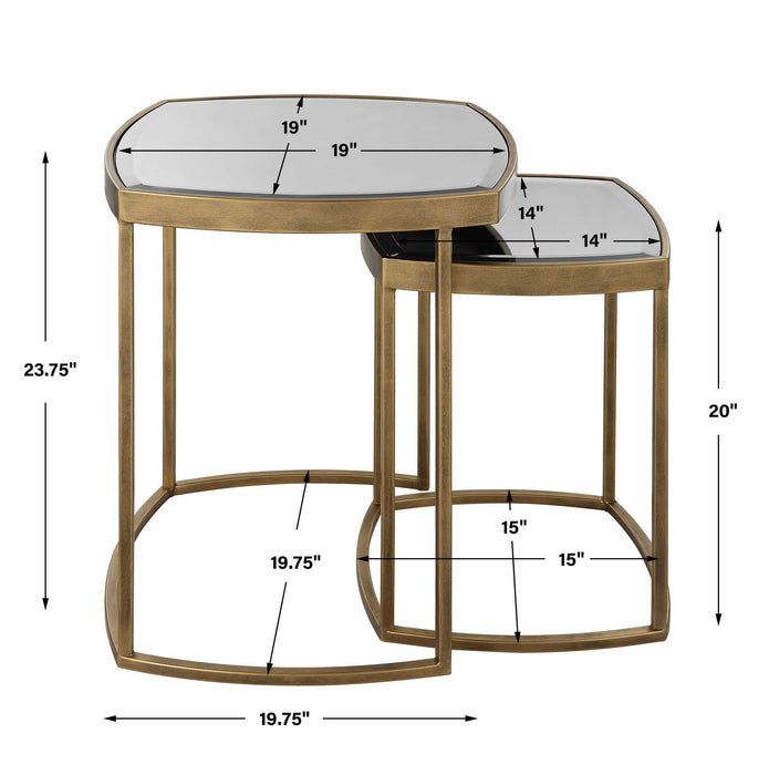 Vista - Nesting Tables (Set of 2) - Gold