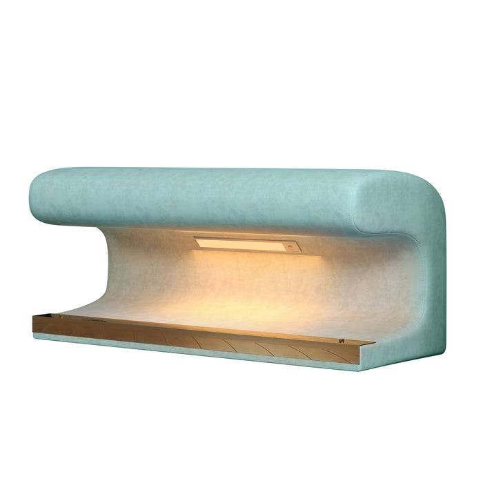 Modern Upholstered Entryway Bench With LED Sensor Light