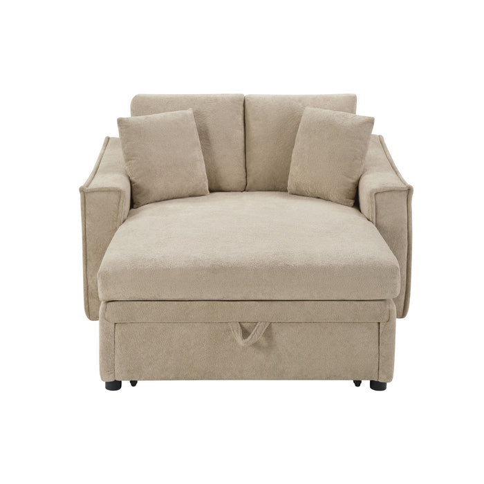 Modern Chaise Sofa With Hidden Storage For Living Room