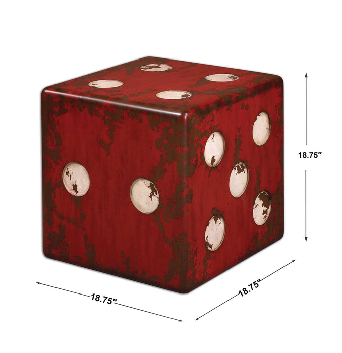 Dice - Accent Table - Red