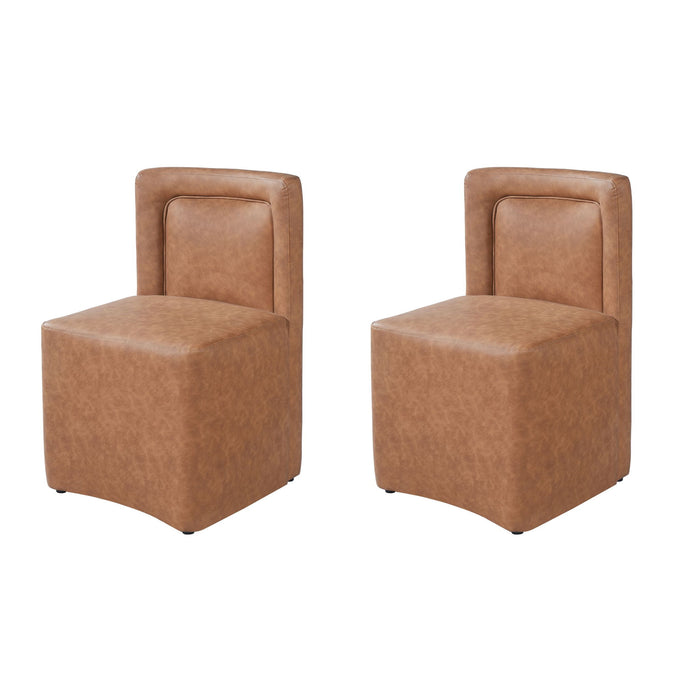 Vintage Upholstered Dining Chairs (Set of 2)
