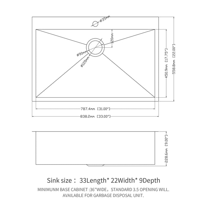 Stainless Steel Drop In Kitchen Sink, Topmount