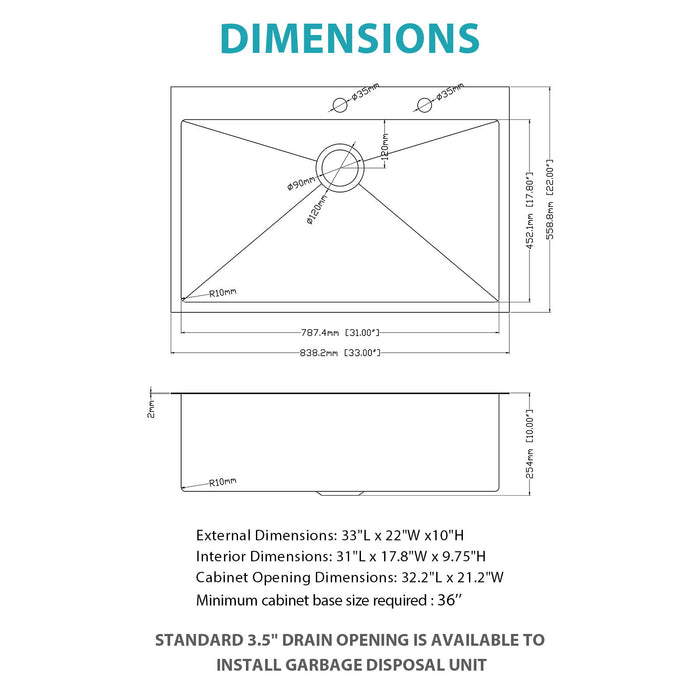 Drop-In Stainless Steel Kitchen Sink With Pull-Out Faucet And Soap Dispenser