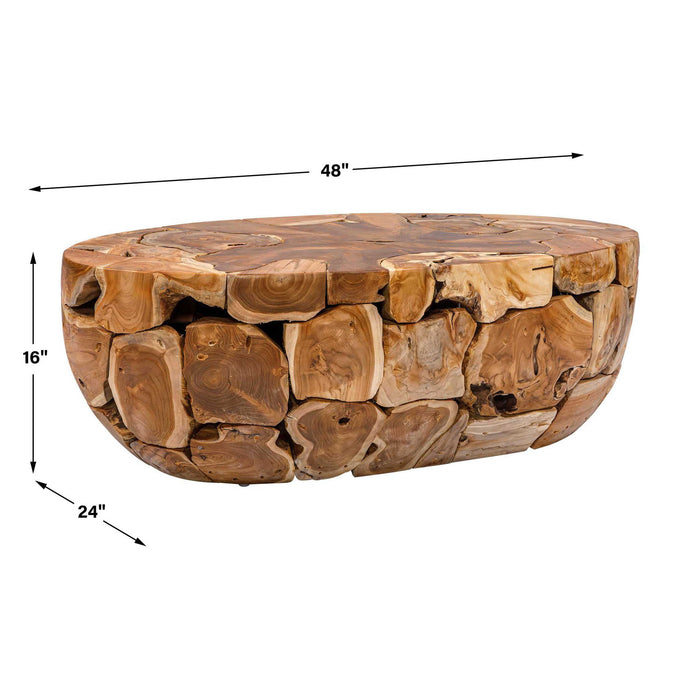 Gareis - Teak Coffee Table - Woodtone