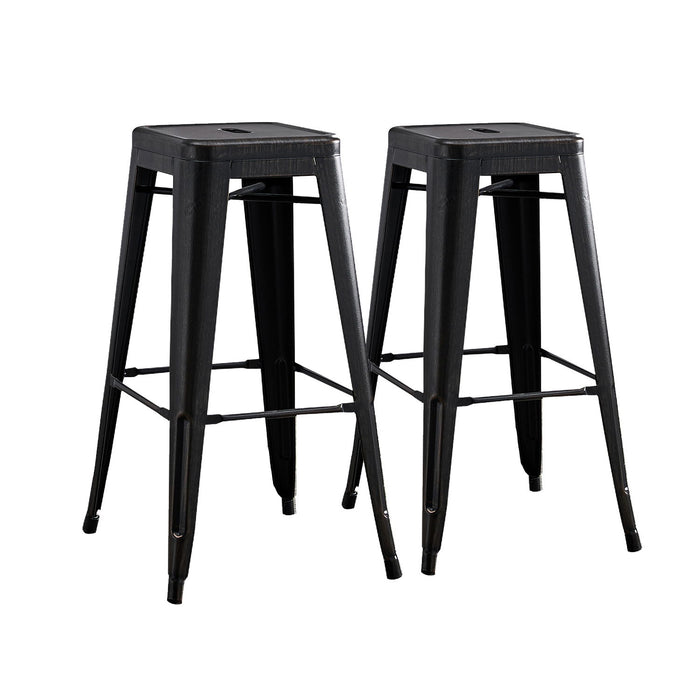 Backless Bar Stools (Set of 2) - Black