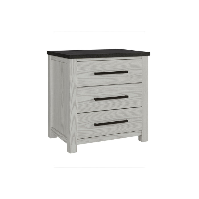 Avery - Nightstand With Top Spacious Drawers, Block Feet - Beige