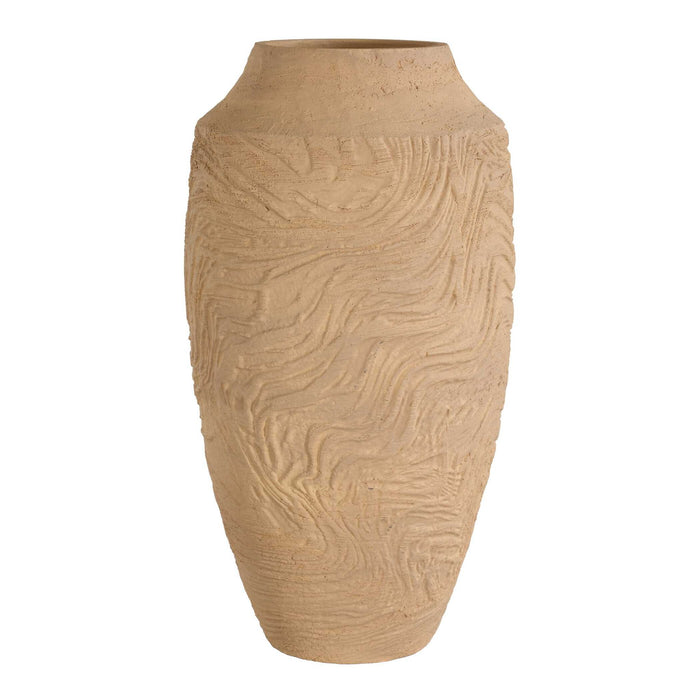 Sandstone Flow - Large Terracotta Vase - Light Brown