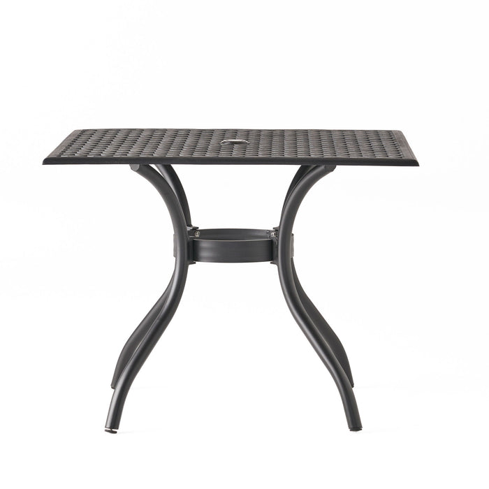 Arch Mesh Dining Table With Lightweight Frame - Black
