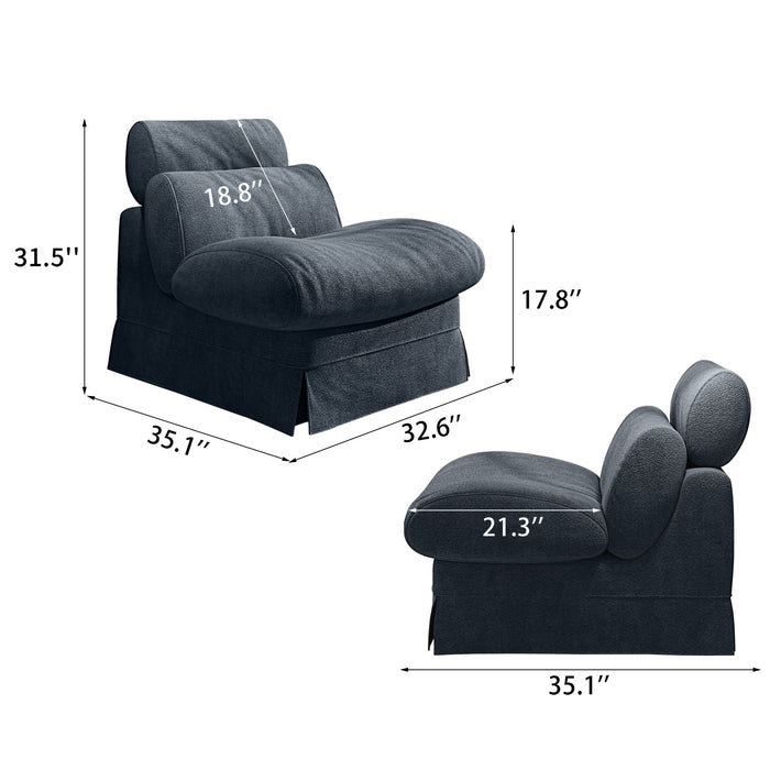 Accent Chair, Soft Medium Firm Upholstery For Living Room