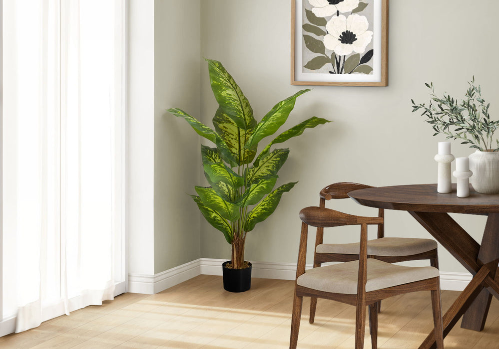 47" Tall, Artificial Plant, Evergreen Tree, Indoor, Faux, Fake, Floor, Greenery, Potted, Real Touch, Decorative - Green / Black