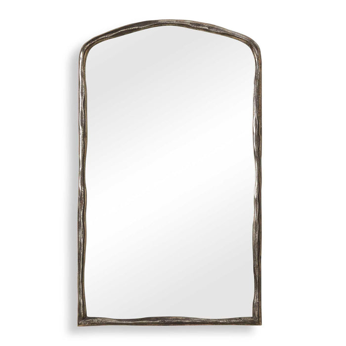 Hammered Antique - Arch Mirror - Nickel