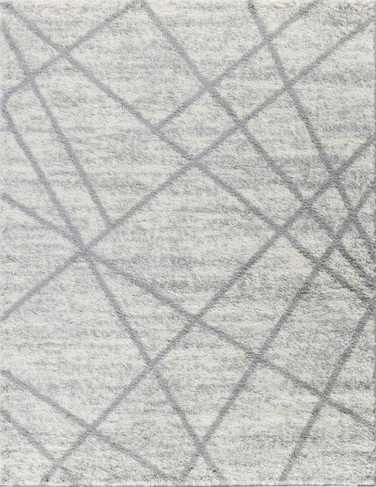 Loft Shag - 5' 3" X 7' Polypropylene, Shaggy Area Rug - Gray