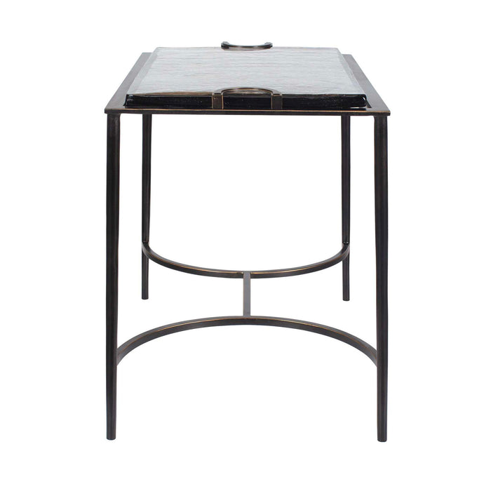 Eisen - Textured Glass Accent Table - Bronze