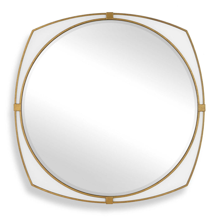 Estella - Round Mirror - Gold / White