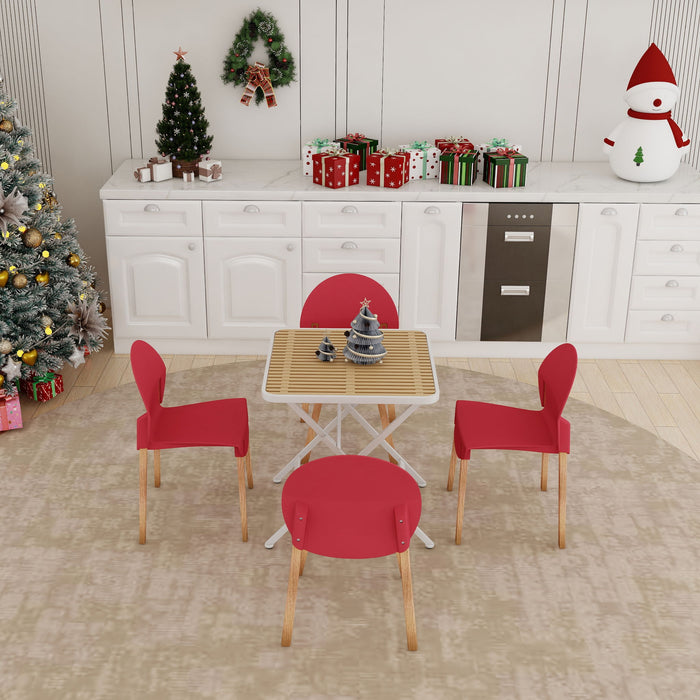 4 Piece Set Of Single Chairs With A Design Combining Modern And Traditional Elements