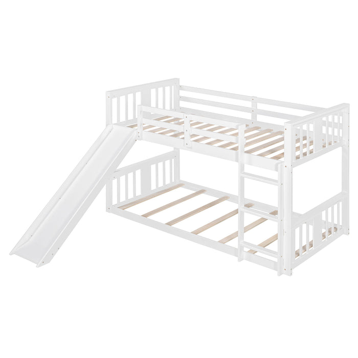 Bunk Bed With Convertible Ladder And Slide