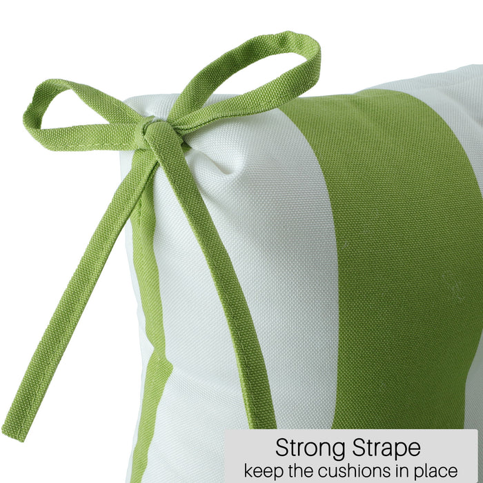 2 Piece High Back Patio Chair Cushion Set, Tufted Adirondack And Rocking Chair Cushions