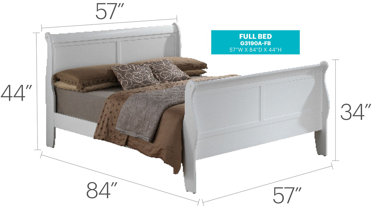 Panel Sleigh Bed