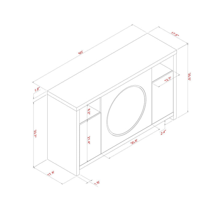 Nancy - Entertainment Unit With Bluetooth Speaker And LED Lighting - Gray