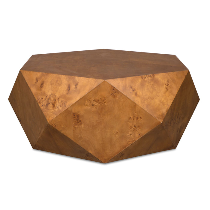 Hughes - Geometric Coffee Table - Dark Brown
