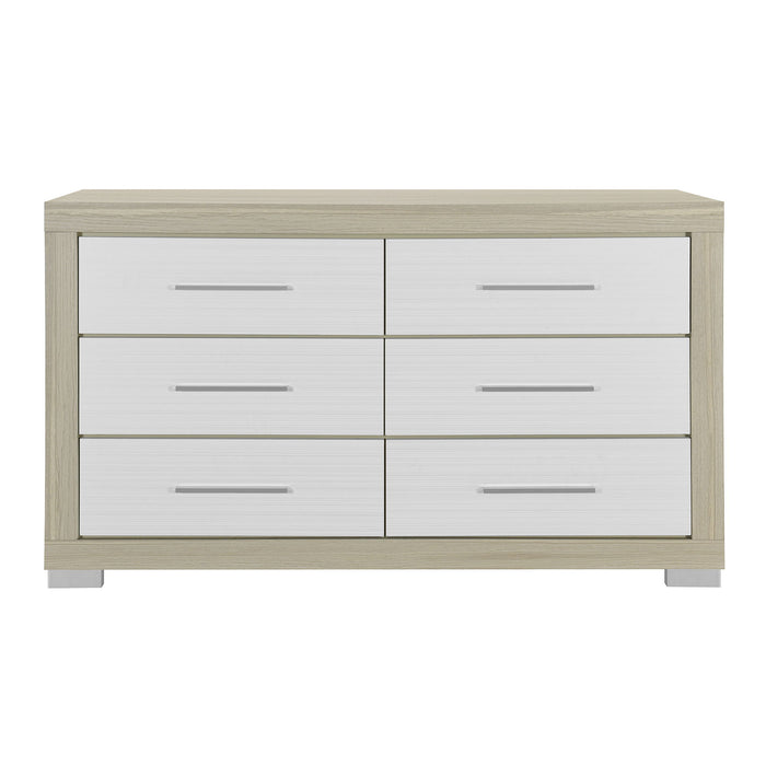 Elsa - 2 Toned And Dresser With Bar Handle And Construction