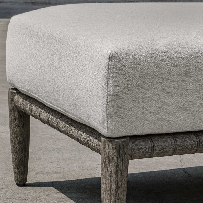Borneo - Cushion Outdoor Ottoman - White