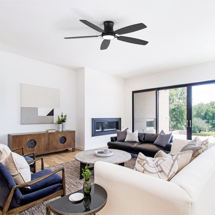 42" Ceiling Fan With Light, Tri Color Dimmable, DC Motor, 5 Blades